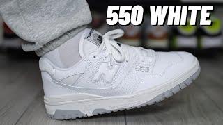 BEST WHITE SNEAKER? New Balance 550 White On Feet Review