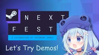 【Steam Next Fest 2025】Trying Game Demos!【Ami Amami | 雨海あみ】