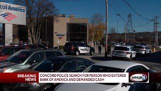 Concord police search for alleged bank robber