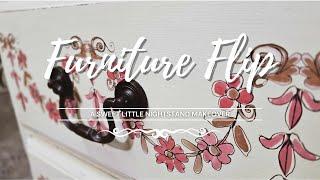 Furniture Flip • Night Stand Makeover • Pretty in Pink • Salvaged Nightstand