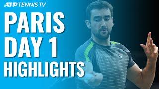 Tsonga Battles Past Rublev; Cilic, Chardy, Verdasco Win Openers | Paris 2019 Day 1 Highlights