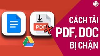 Cách Tải File PDF, DOC Trên Google Drive Bị Chặn Tải Xuống