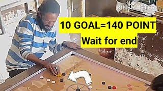 How to Play carrom board game|Carrom king  |10 GOAL= 140 POINT  |Wait for end @CarromKing1