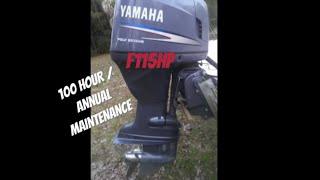 Part-1 Yamaha outboard 115hp motor/engine annual/100 hour maintenance