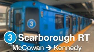 4K60 - TTC Line 3 Scarborough RT (McCowan to Kennedy) - Full Route