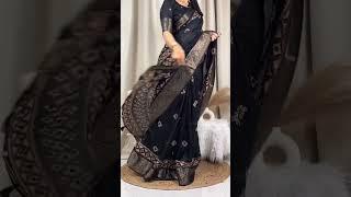 Black trending muslin cotton silk https://wa.me/+919884792857