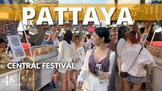 [4K ]  Pattaya 2023 Central Festival walking tour