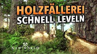 So erreicht ihr schnell maximales Level bei Holzfällerei in NEW WORLD | Holz hacken | Logging Guide