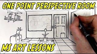 Middle School Art Lessons: One-Point Perspective Room