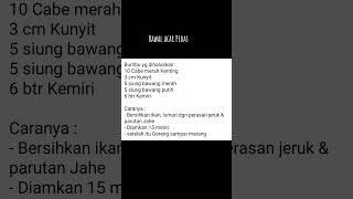 Resep BAWAL ACAR PEDAS #food #kuliner #resep