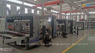 Full automatic carton box stitching machine supplier #machinery