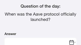 Time Farm Answer Today 17 November| When was the Aave Protocol Officially Launched?