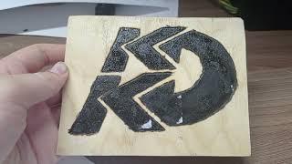 Kart Krew Dev logo on plywood/Логотип Kart Krew Dev на фанере @KartKrewDev