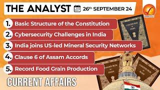 Current Affairs Today: The Analyst 26 September 2024 | Newspaper Analysis | Vajiram And Ravi