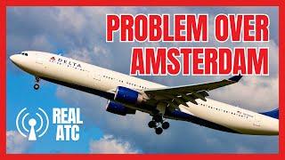 Delta A330 Returns to Amsterdam After Gear Malfunction | ATC Audio