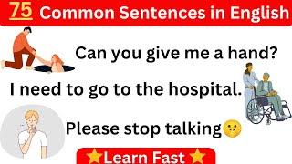 75 Common Sentences in English | Learning English Speaking | Daily English #01