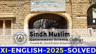 SM Science College (XI-English-2025-Solved)