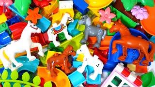 Satisfying Building Blocks Marble Run ASMR Very popular! Block coasters filled with little horses