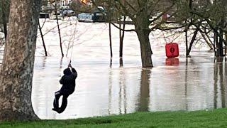 Flooding in Evesham Worcestershire Jan 2024