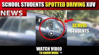 School Students Spotted Driving Mahindra XUV 700 in the middle of Traffic in Maharashtra