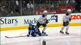 Paul Gaustad crushes John-Michael Liles [HD] {Dual-Feed}