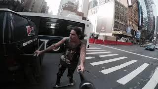 Skitching and skateboarding through NYC