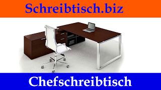 Schreibtisch mit Sideboard LOOPY, Chefschreibtisch, Chefbüro, hochwertige Büromöbel