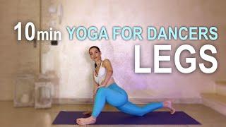 10 min Yoga for Tight & Sore Hips and Legs release • YOGA flow for DANCERS • Silvia Brazzoli