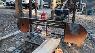 I Built A Homemade Sawmill To Cut Pine Logs !