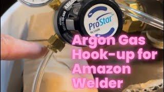 Amazon Welder, connecting the Argon Gas. It works :)