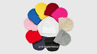 Wholesale Custom Embroidery Logo Hat Cap, Solid Knit Beanie, Trendy Style Men/Women 100% Acrylic