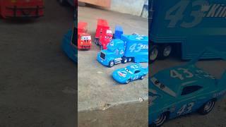 Pixar Cars, King Dinoco, Truck Mcqueen Container #toys #pixarcars #disneypixarcars #cars #sprunki