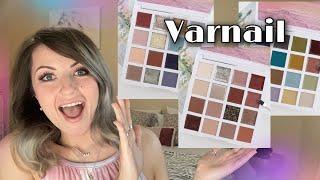 NEW PALETTES!! NOT EYESHADOW?! Varnail Gel Polish Palettes  UNBOXING TRY ON HAUL May 2022