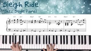 Sleigh Ride /Jazz Christmas Carol (재즈 크리스마스 캐롤)/ Piano Cover 피아노 커버/ Piano Sheet Music 피아노 악보