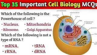 Most important Cell Biology MCQS for entry test|| Biology MCQS