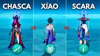 F2P :- Who is the best Anemo?? Chasca vs xiao vs wanderer ! [ Genshin Impact ]