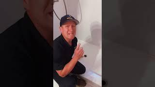 Home Depot VS twin home experts bathroom remodel caulking job #shorts