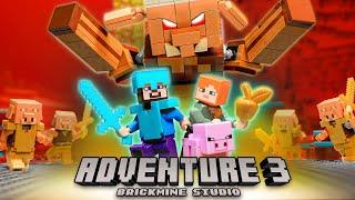 Minecraft Adventure - Finding Golden Apple 3: Nether Land | LEGO Minecraft Animation