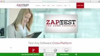 ZAPTEST Tutorial - Get Started