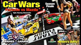 CarWars Porsche vs Mazda - Hughes Garage SCA Ep40 Season Finale #slotcars #hobby #racing #cinematic