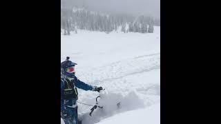 Snowmobiling in Deep Snow! #shorts