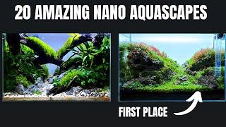 TWENTY OF THE BEST NANO AQUASCAPES! 2022 Aquaflora Nano Aquascaping Contest