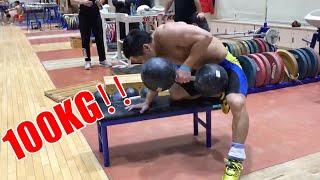 LU Xiaojun 100kg Dumbbell Bent-Over Row