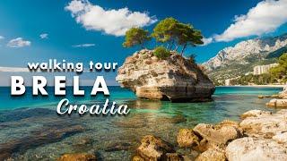 🟡 BRELA  BEACH [4K]  MAKARSKA RIVIERA  CROATIA  WALKING TOUR 4K  2 hours 34 minutes