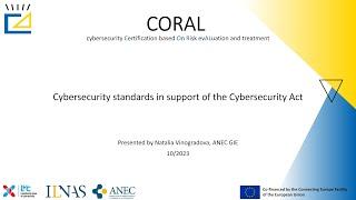 Cybersecurity standards in support of the Cybersecurity Act