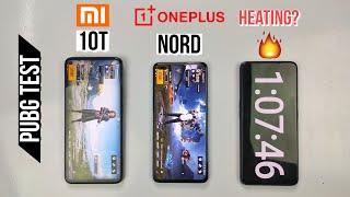 Mi 10T vs OnePlus Nord Pubg Test, Heating & Battery Test | Snapdragon 865 vs 765G