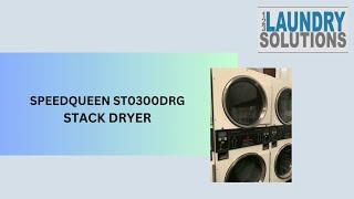 SPEED QUEEN STACK DRYER 30LBS, WHITE FINISH MODEL ST0300DRG SERIAL NUMBER R0009011086