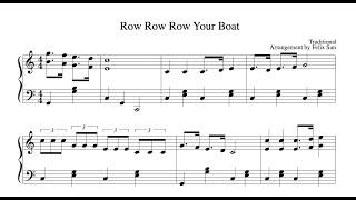 Row Row Row Your Boat (Piano Solo) - Sheet Music | Arr. Felix Sun