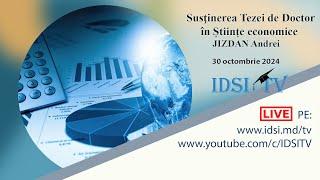 30.10.24, 14:30 | Susţinerea Tezei de Doctor în Știinţe economice - JIZDAN Andrei