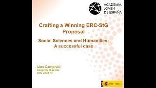 Crafting a Winning ERC StG Proposal